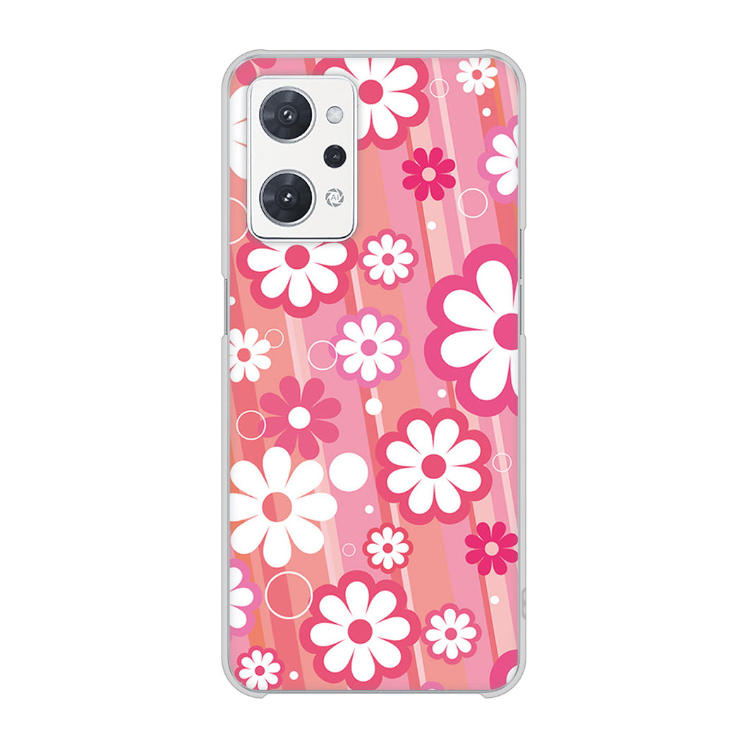 OPPO reno9 A A301OP Y!mobile 高画質仕上げ 背面印刷 ハードケース 【751 マーガレット(ピンク系)】