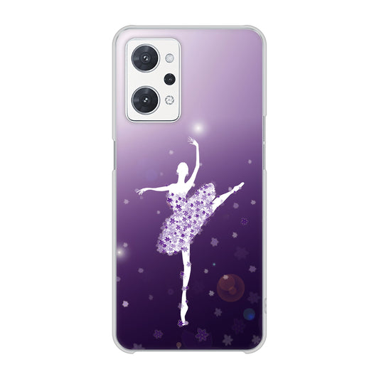 OPPO reno9 A A301OP Y!mobile 高画質仕上げ 背面印刷 ハードケース 【1256 バレリーナ】