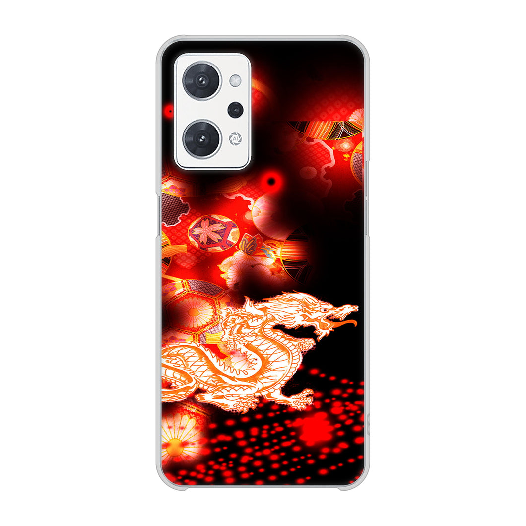 OPPO reno9 A A301OP Y!mobile 高画質仕上げ 背面印刷 ハードケース赤竜