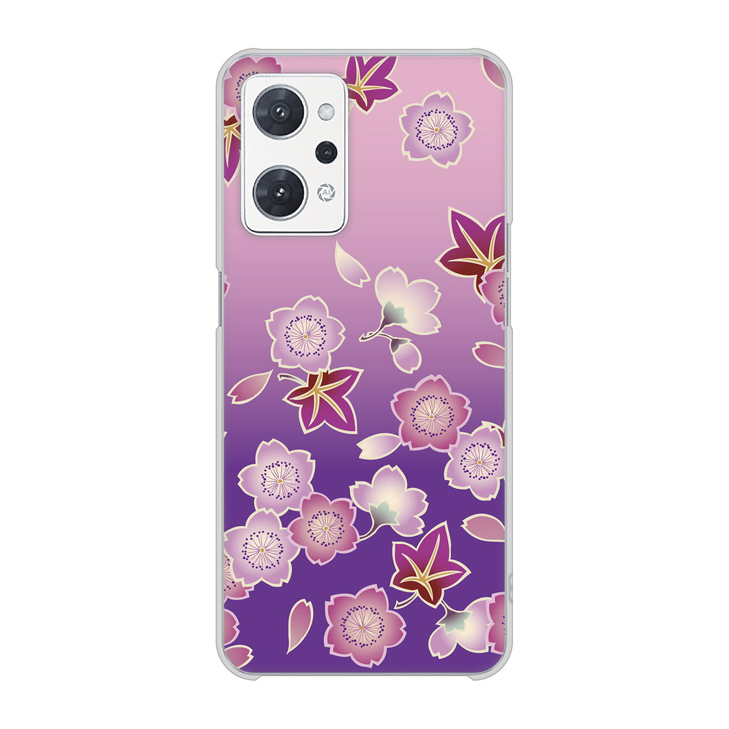 OPPO reno9 A A301OP Y!mobile 高画質仕上げ 背面印刷 ハードケース和花柄