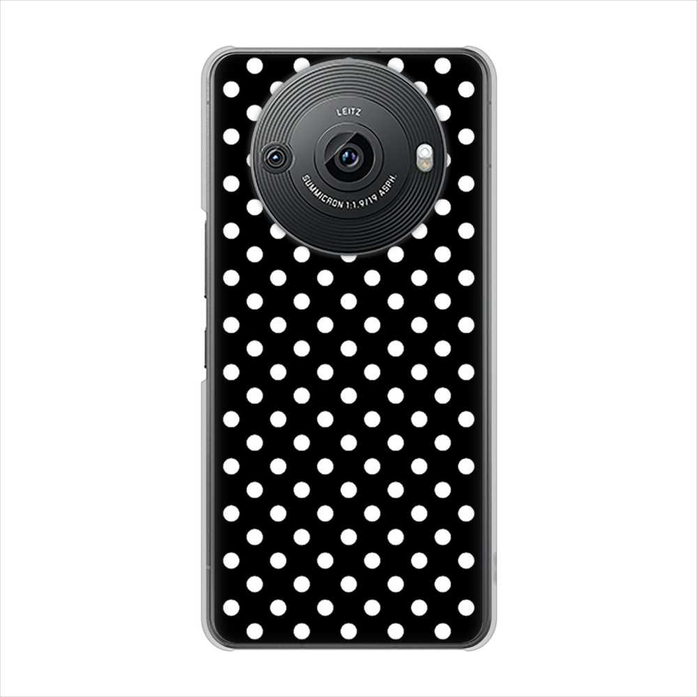 AQUOS R8 pro A301SH SoftBank 高画質仕上げ 背面印刷 ハードケースシンプル柄(水玉)