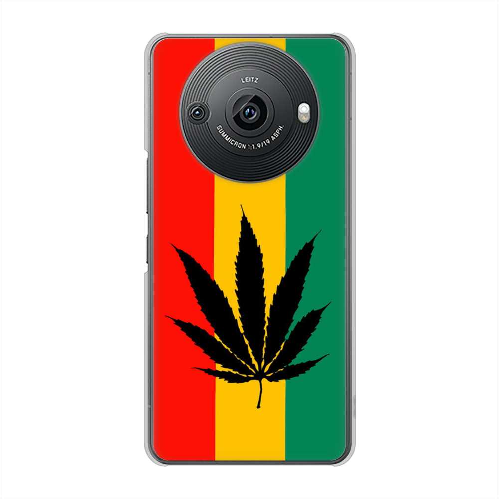 AQUOS R8 pro A301SH SoftBank 高画質仕上げ 背面印刷 ハードケース 【083 大麻ラスタカラー】