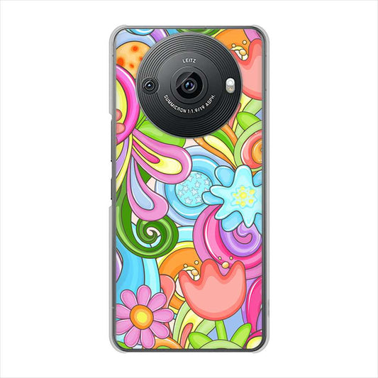 AQUOS R8 pro A301SH SoftBank 高画質仕上げ 背面印刷 ハードケース 【713 ミラクルフラワー】