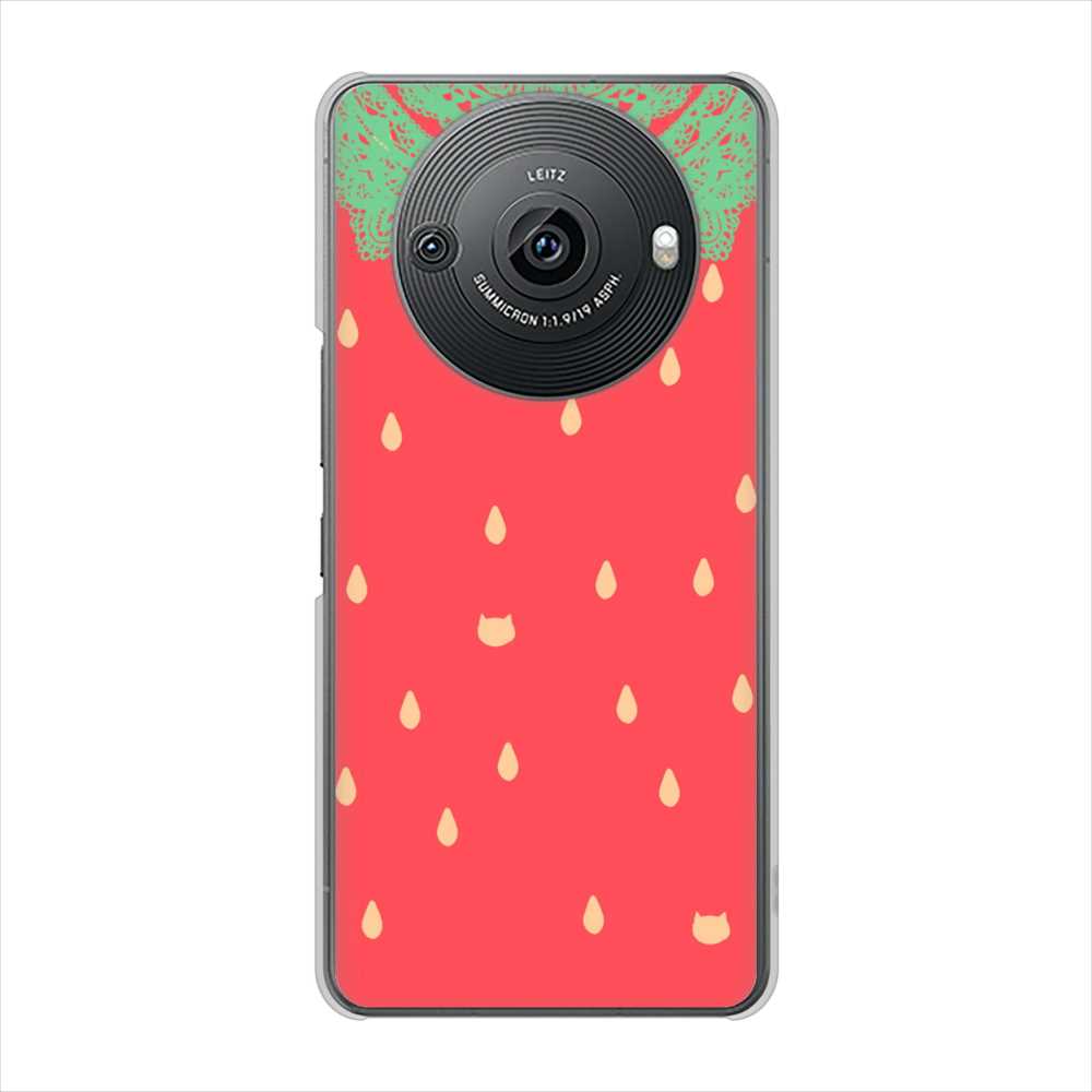 AQUOS R8 pro A301SH SoftBank 高画質仕上げ 背面印刷 ハードケース 【MI800 strawberry ストロベリー】