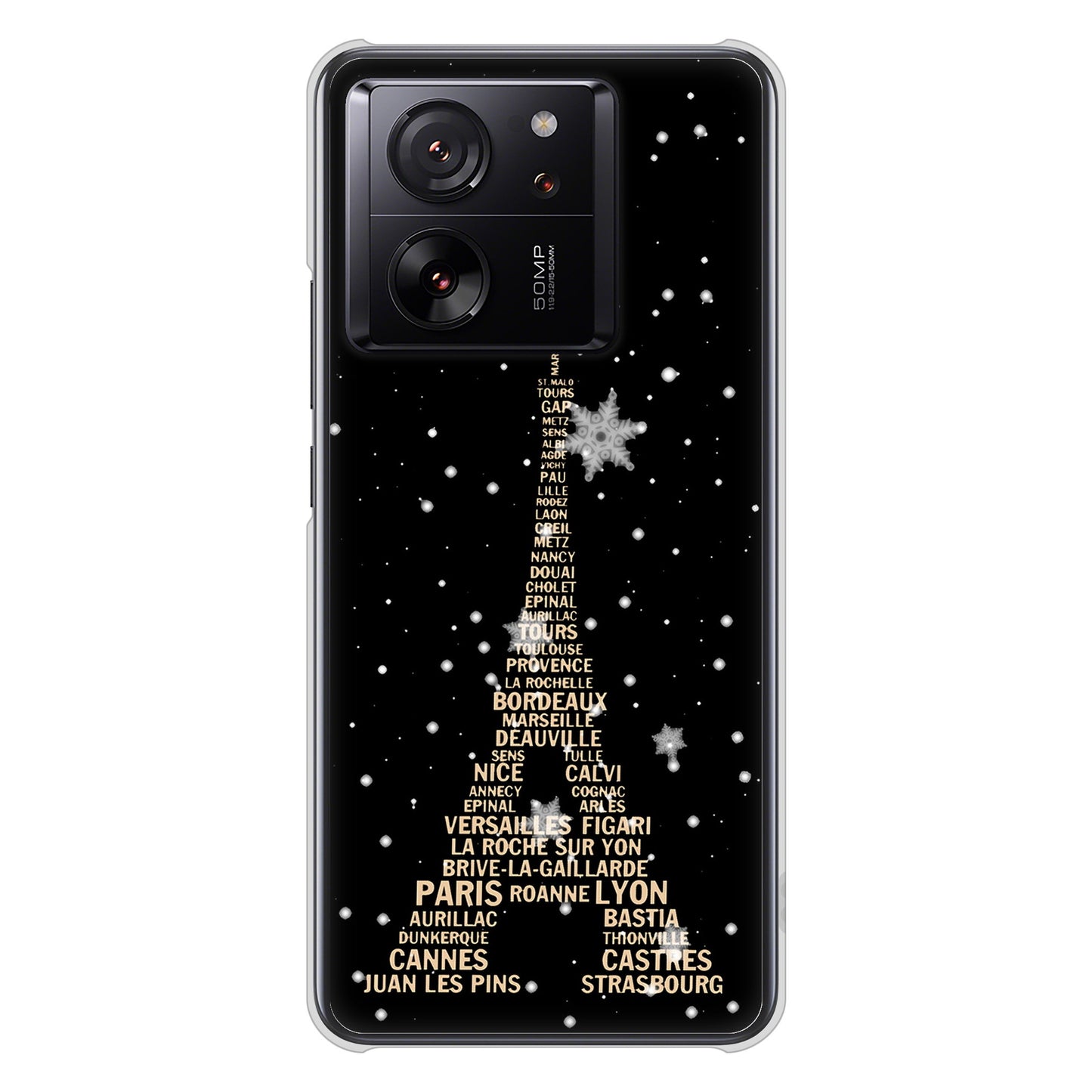 Xiaomi 13T Pro A301XM SoftBank 高画質仕上げ 背面印刷 ハードケースエッフェル塔
