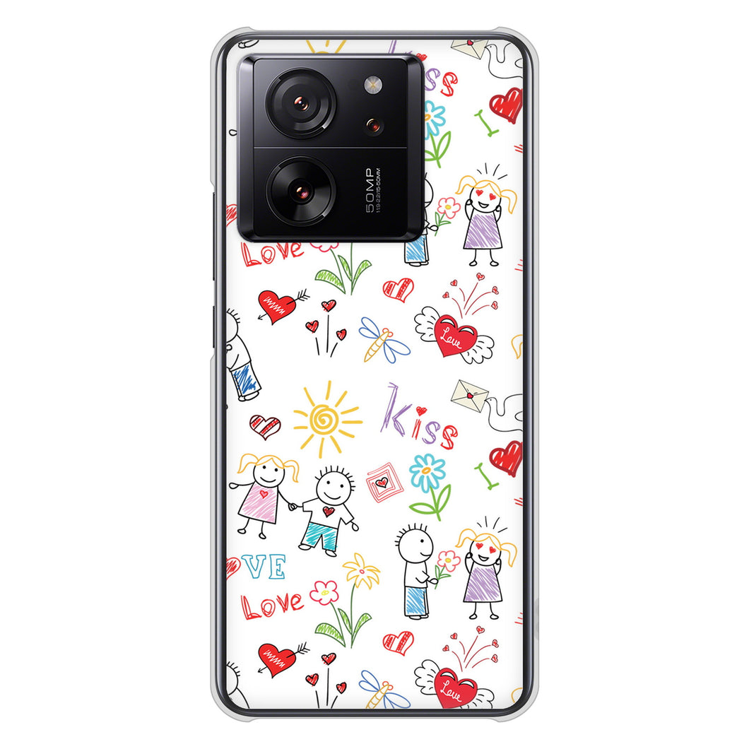 Xiaomi 13T Pro A301XM SoftBank 高画質仕上げ 背面印刷 ハードケースカップル&ファミリー