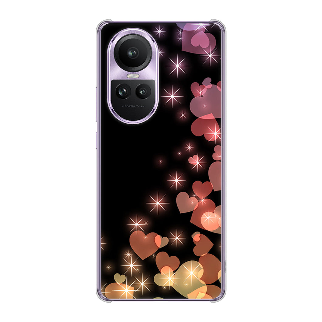 OPPO Reno10 Pro 5G A302OP SoftBank 高画質仕上げ 背面印刷 ハードケースきらめきハート