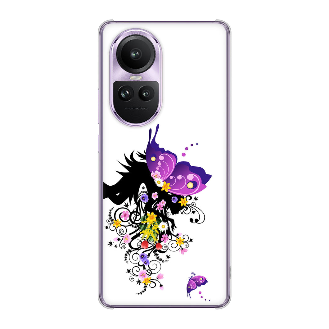 OPPO Reno10 Pro 5G A302OP SoftBank 高画質仕上げ 背面印刷 ハードケースバタフライ