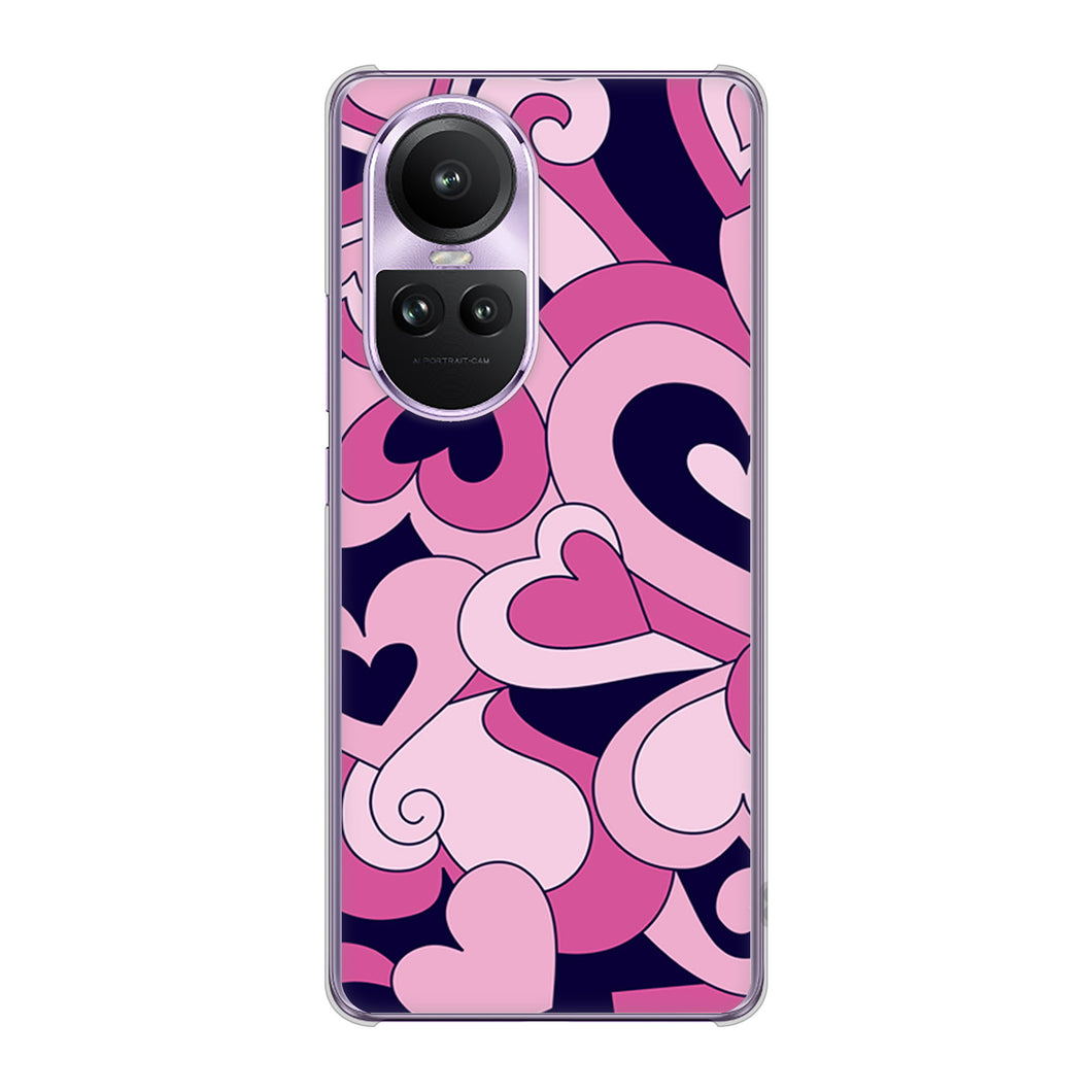 OPPO Reno10 Pro 5G A302OP SoftBank 高画質仕上げ 背面印刷 ハードケースプリティハート