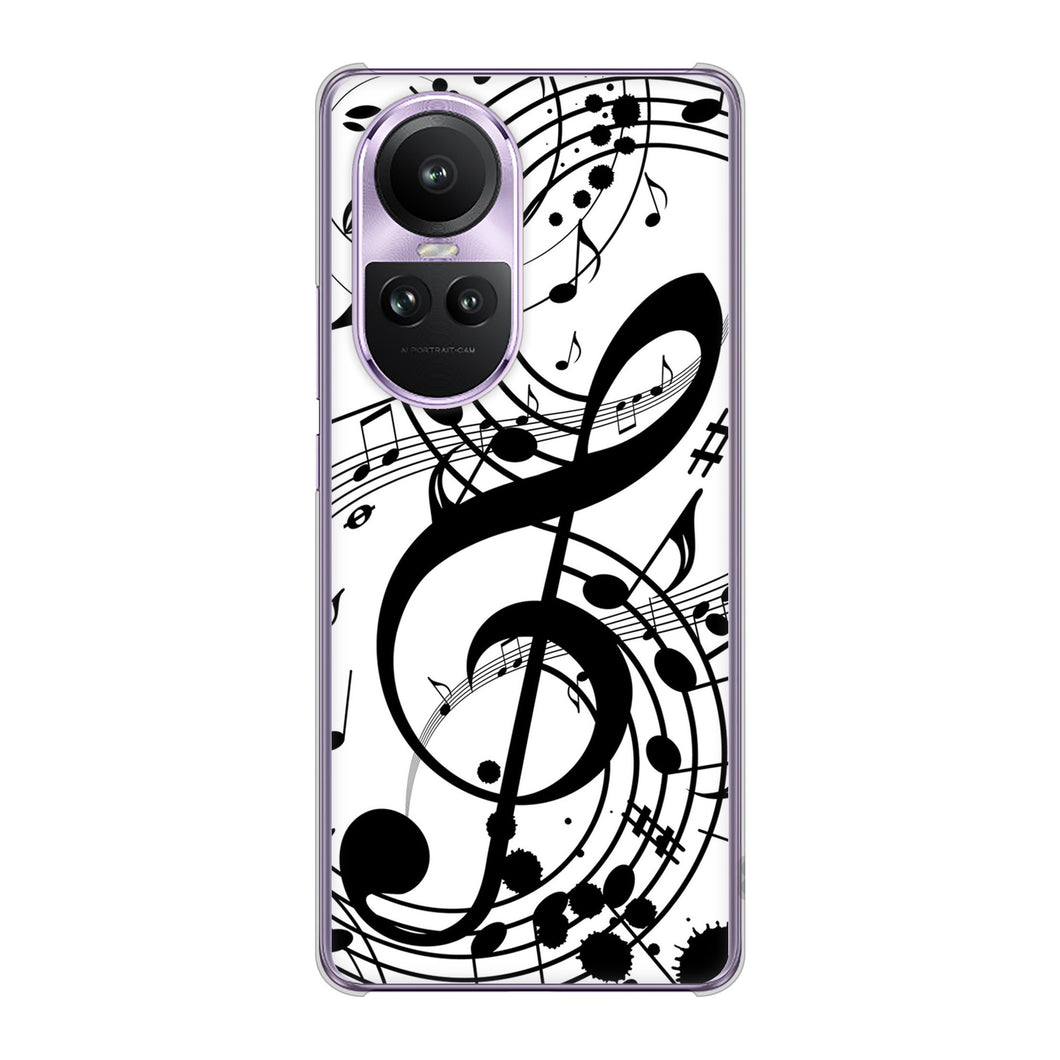 OPPO Reno10 Pro 5G A302OP SoftBank 高画質仕上げ 背面印刷 ハードケース音符