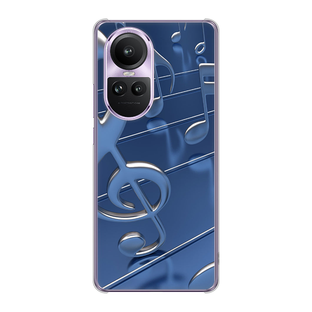 OPPO Reno10 Pro 5G A302OP SoftBank 高画質仕上げ 背面印刷 ハードケース音符