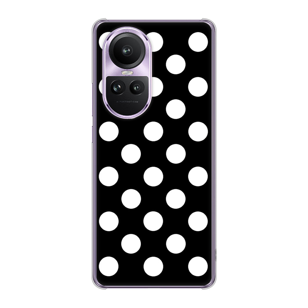 OPPO Reno10 Pro 5G A302OP SoftBank 高画質仕上げ 背面印刷 ハードケースシンプル柄(水玉)