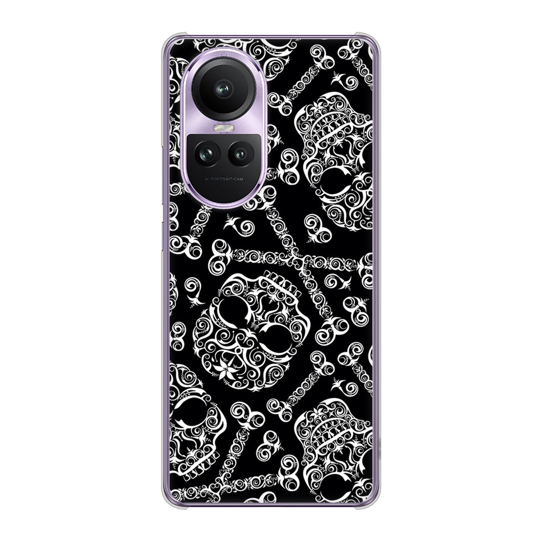 OPPO Reno10 Pro 5G A302OP SoftBank 高画質仕上げ 背面印刷 ハードケース 【363 ドクロの刺青】