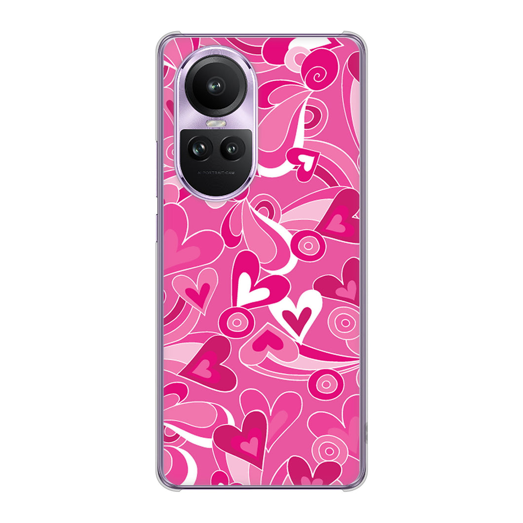 OPPO Reno10 Pro 5G A302OP SoftBank 高画質仕上げ 背面印刷 ハードケースプリティハート