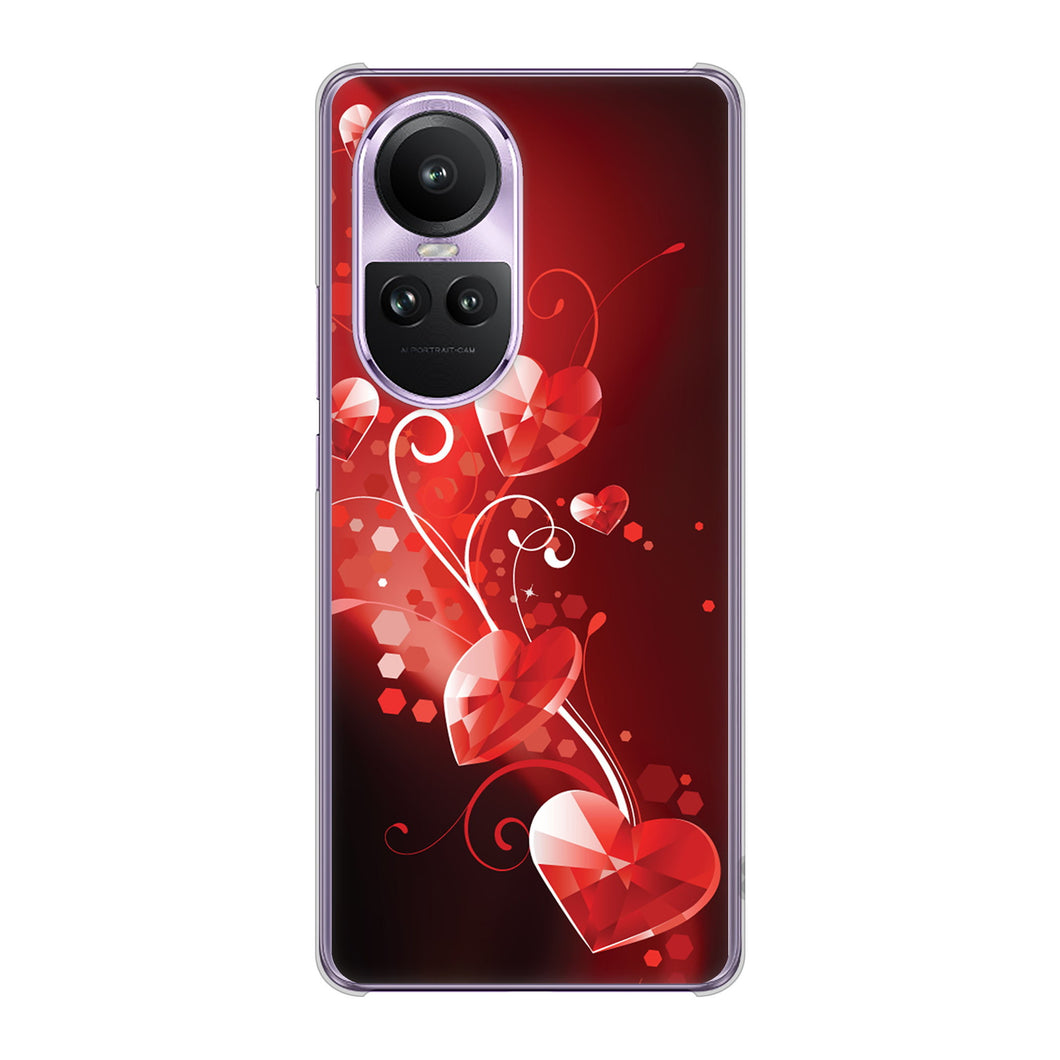 OPPO Reno10 Pro 5G A302OP SoftBank 高画質仕上げ 背面印刷 ハードケースきらめきハート