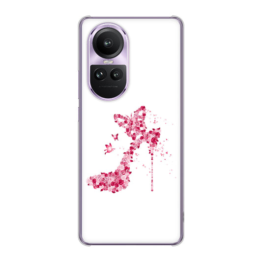 OPPO Reno10 Pro 5G A302OP SoftBank 高画質仕上げ 背面印刷 ハードケース 【387 薔薇のハイヒール】