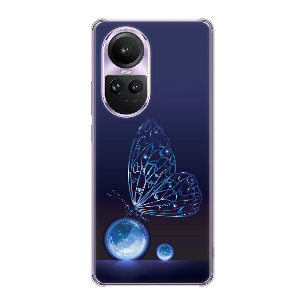 OPPO Reno10 Pro 5G A302OP SoftBank 高画質仕上げ 背面印刷 ハードケースバタフライ