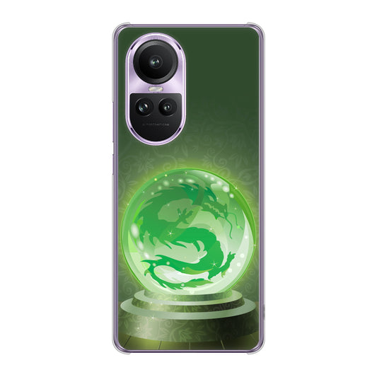 OPPO Reno10 Pro 5G A302OP SoftBank 高画質仕上げ 背面印刷 ハードケース 【439 水晶に浮かぶ龍】