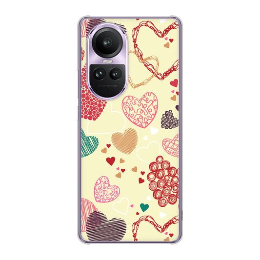 OPPO Reno10 Pro 5G A302OP SoftBank 高画質仕上げ 背面印刷 ハードケース 【480 素朴なハート】