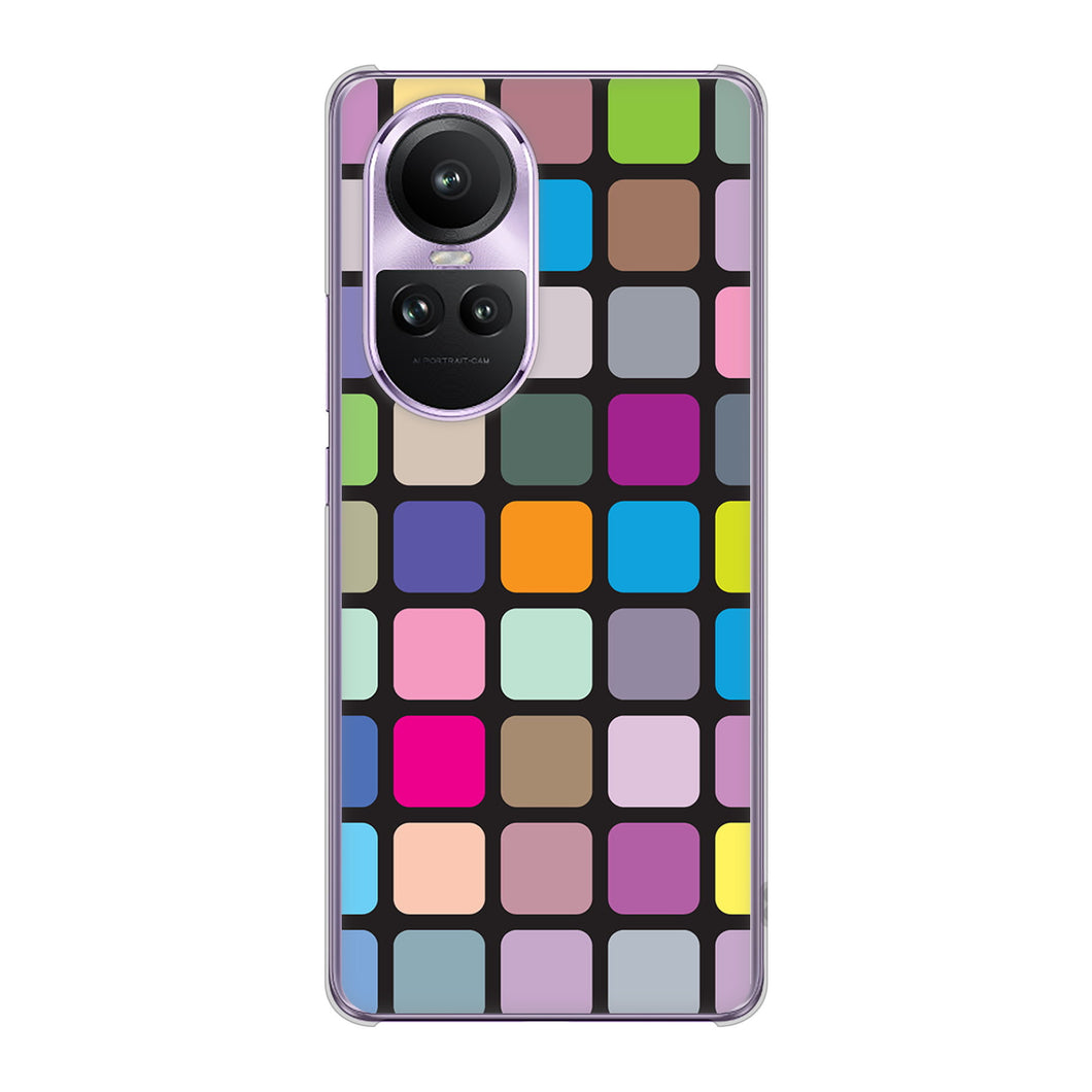 OPPO Reno10 Pro 5G A302OP SoftBank 高画質仕上げ 背面印刷 ハードケース 【509 カラースクエア】