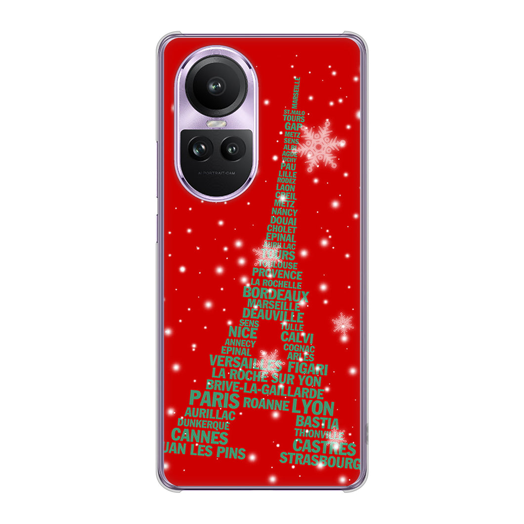OPPO Reno10 Pro 5G A302OP SoftBank 高画質仕上げ 背面印刷 ハードケース 【527 エッフェル塔red-gr】