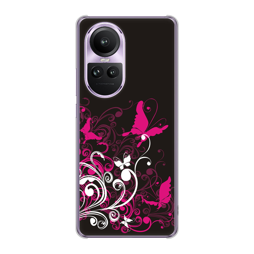 OPPO Reno10 Pro 5G A302OP SoftBank 高画質仕上げ 背面印刷 ハードケースバタフライ