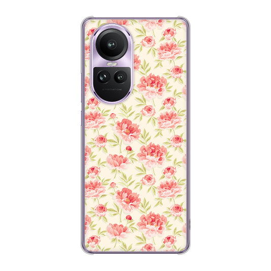 OPPO Reno10 Pro 5G A302OP SoftBank 高画質仕上げ 背面印刷 ハードケース北欧の小花