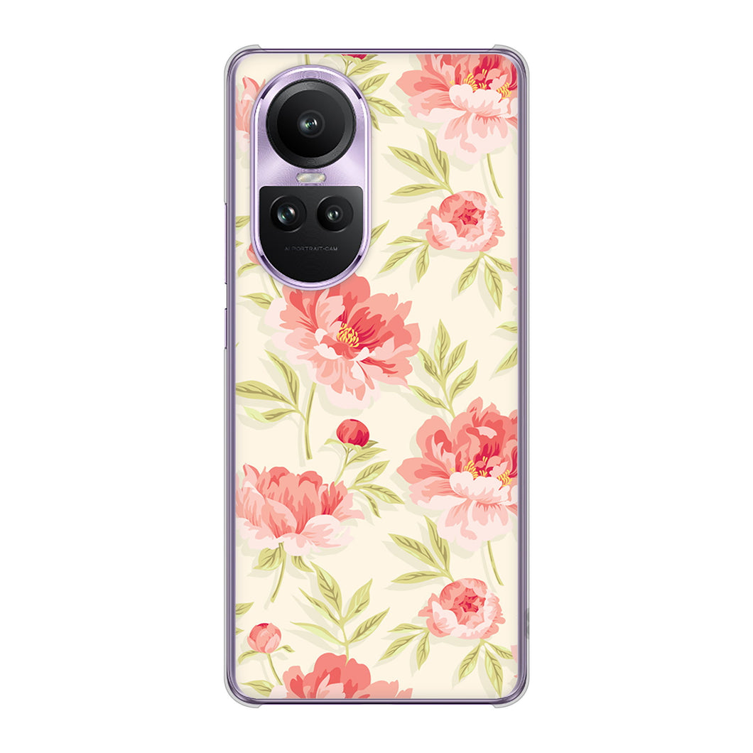 OPPO Reno10 Pro 5G A302OP SoftBank 高画質仕上げ 背面印刷 ハードケース北欧の小花