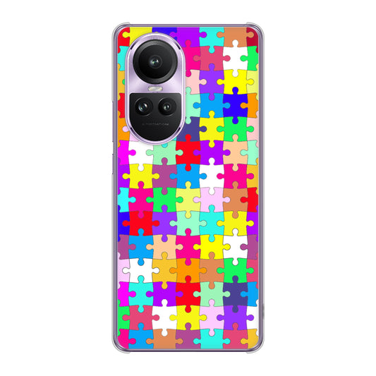 OPPO Reno10 Pro 5G A302OP SoftBank 高画質仕上げ 背面印刷 ハードケース 【727 カラフルパズル】