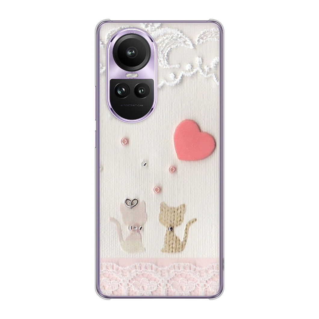 OPPO Reno10 Pro 5G A302OP SoftBank 高画質仕上げ 背面印刷 ハードケースクラフト写真ネコ