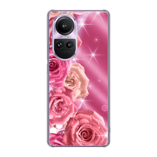 OPPO Reno10 Pro 5G A302OP SoftBank 高画質仕上げ 背面印刷 ハードケース 【1182 ピンクの薔薇に誘われて】