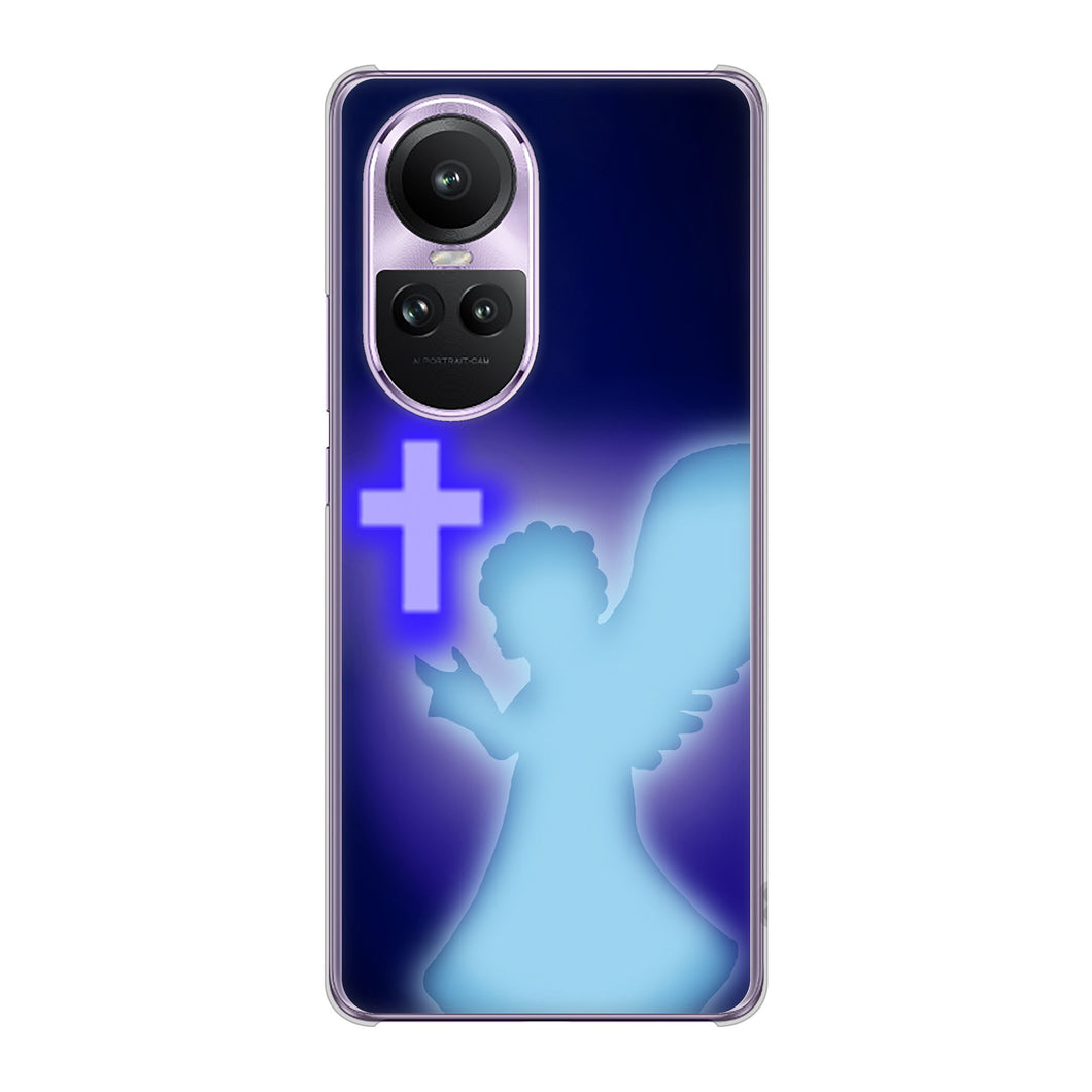 OPPO Reno10 Pro 5G A302OP SoftBank 高画質仕上げ 背面印刷 ハードケース 【1249 祈りを捧げる天使】