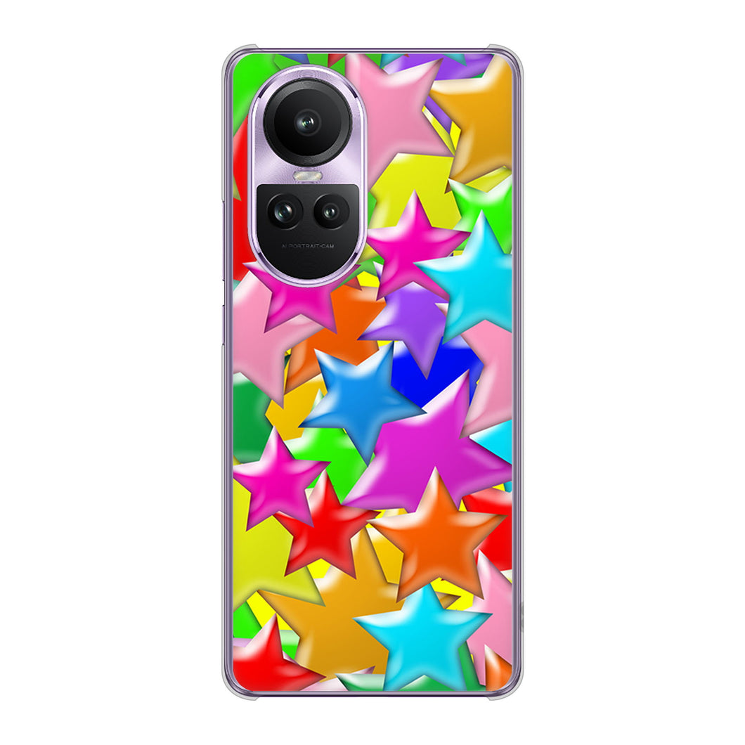 OPPO Reno10 Pro 5G A302OP SoftBank 高画質仕上げ 背面印刷 ハードケース 【1293 ランダムスター】