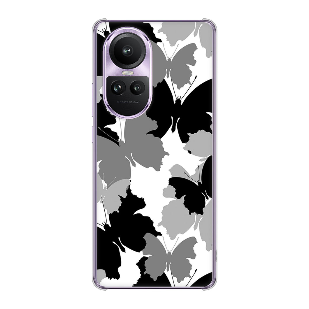 OPPO Reno10 Pro 5G A302OP SoftBank 高画質仕上げ 背面印刷 ハードケース 【1336 夜の蝶】