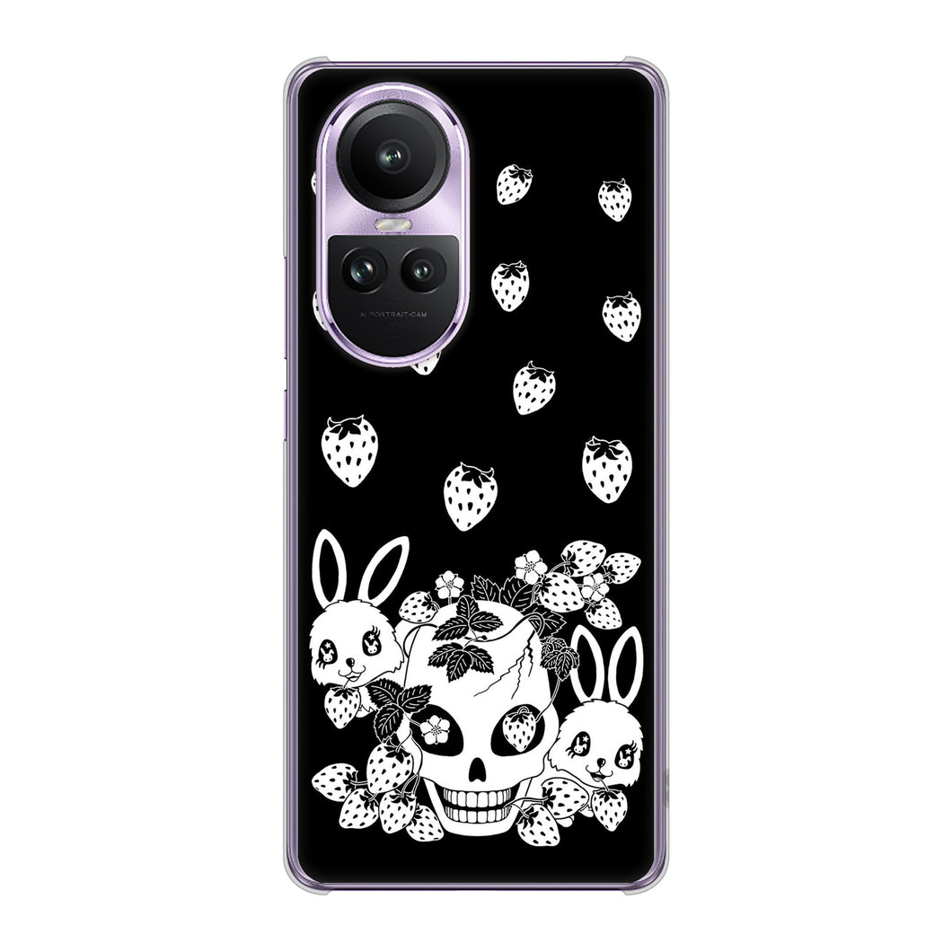 OPPO Reno10 Pro 5G A302OP SoftBank 高画質仕上げ 背面印刷 ハードケースむかいあぐる 苺兎