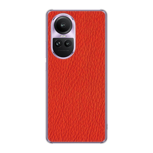 OPPO Reno10 Pro 5G A302OP SoftBank 高画質仕上げ 背面印刷 ハードケース 【EK852 レザー風レッド】