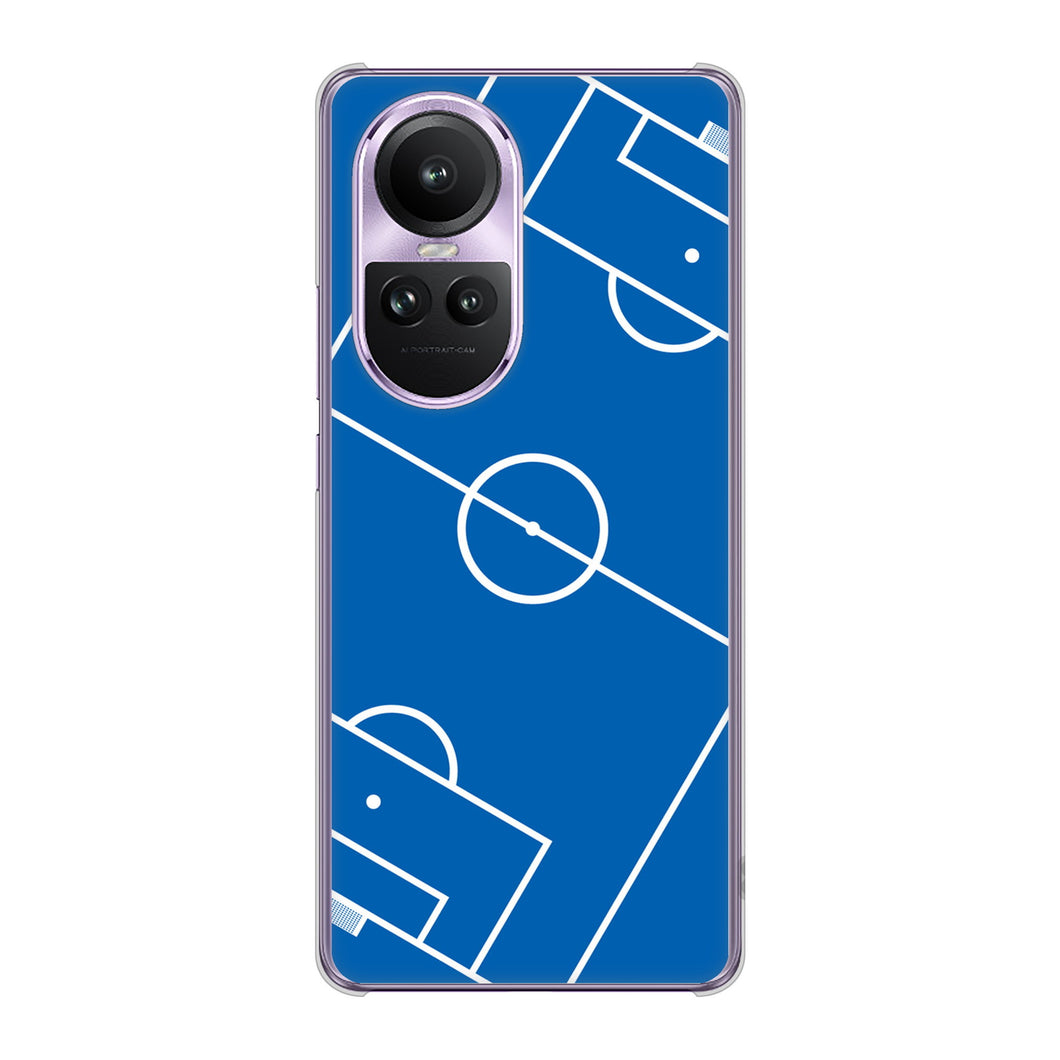 OPPO Reno10 Pro 5G A302OP SoftBank 高画質仕上げ 背面印刷 ハードケース 【IB922 SOCCER_ピッチ】