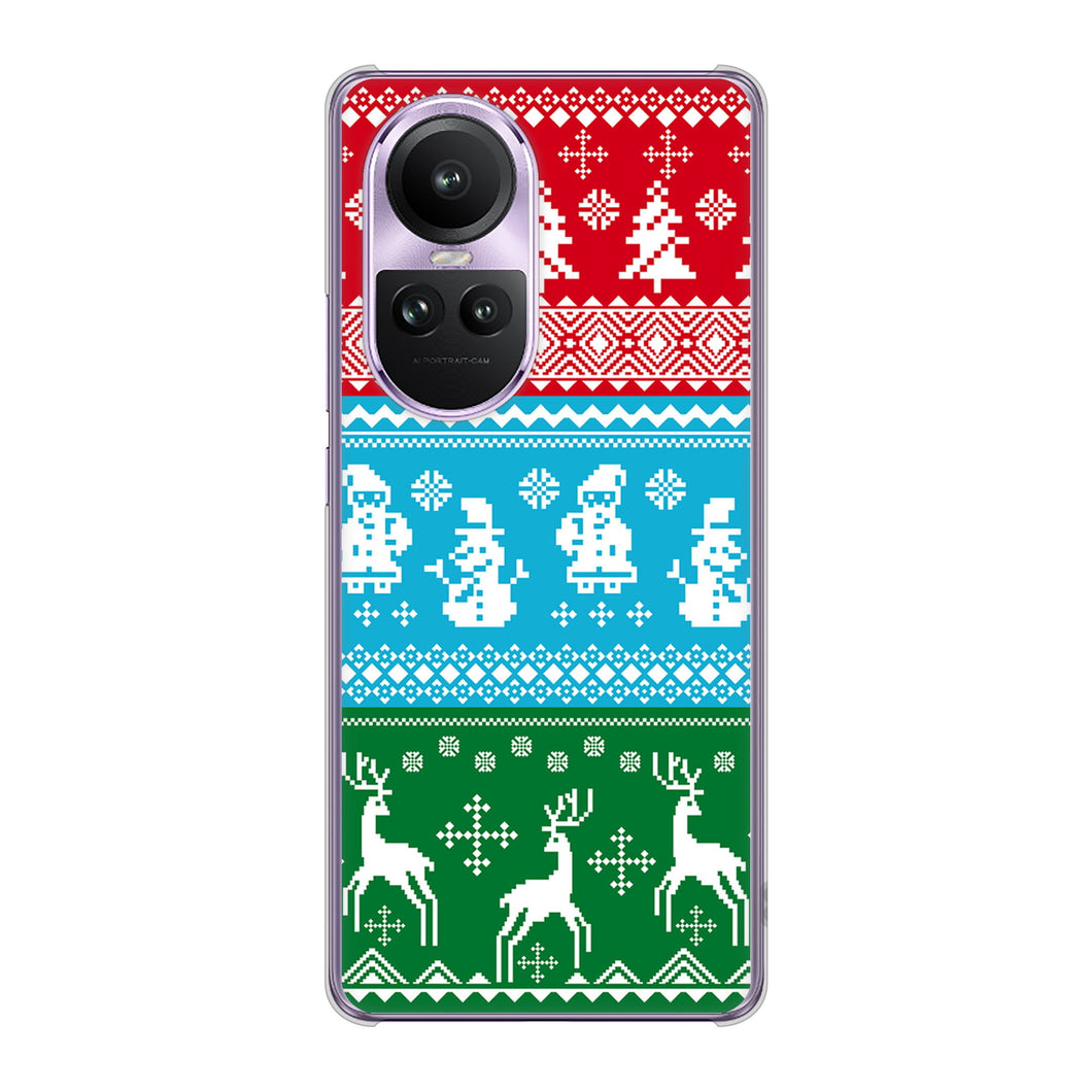 OPPO Reno10 Pro 5G A302OP SoftBank 高画質仕上げ 背面印刷 ハードケースクリスマス