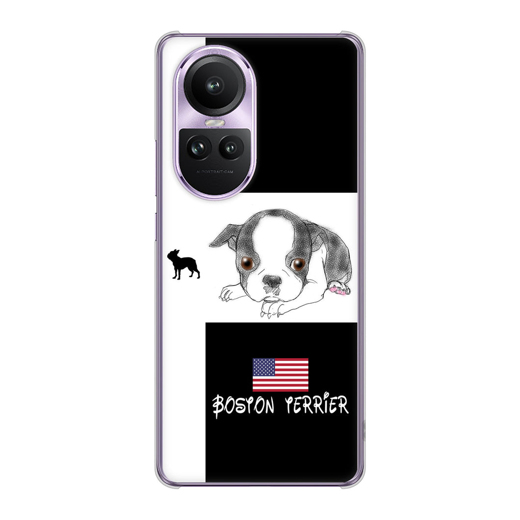 OPPO Reno10 Pro 5G A302OP SoftBank 高画質仕上げ 背面印刷 ハードケースボストンテリア