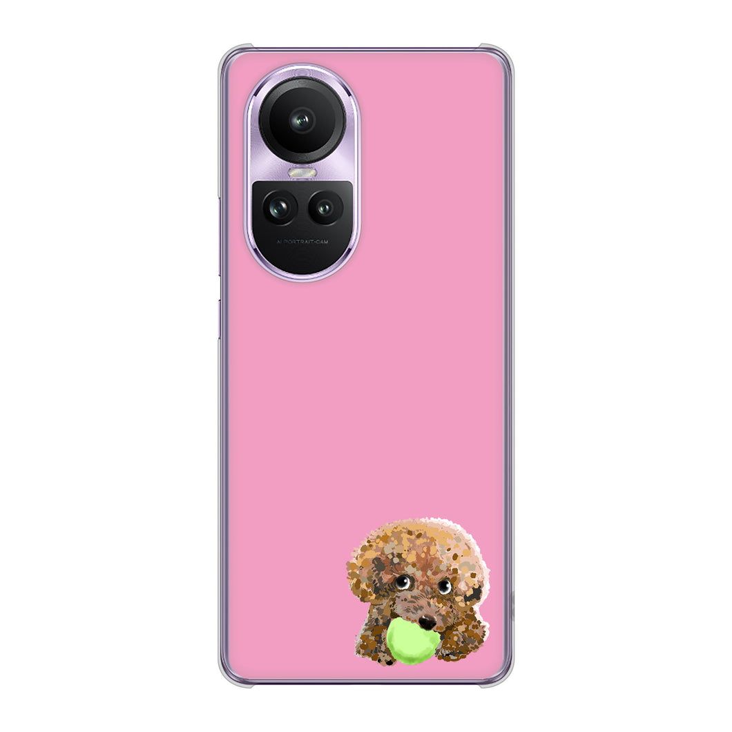 OPPO Reno10 Pro 5G A302OP SoftBank 高画質仕上げ 背面印刷 ハードケーストイプードル&ボール