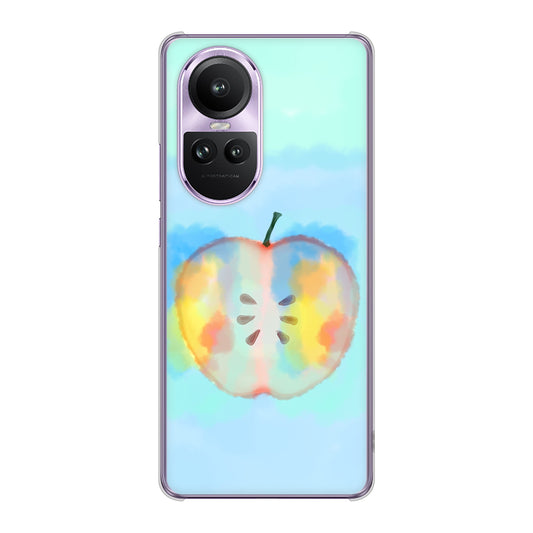 OPPO Reno10 Pro 5G A302OP SoftBank 高画質仕上げ 背面印刷 ハードケース 【YJ181 りんご 水彩181】