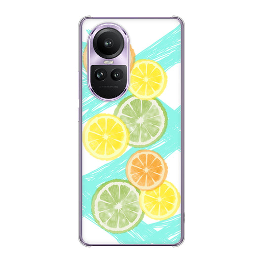 OPPO Reno10 Pro 5G A302OP SoftBank 高画質仕上げ 背面印刷 ハードケース 【YJ183 オレンジライム】