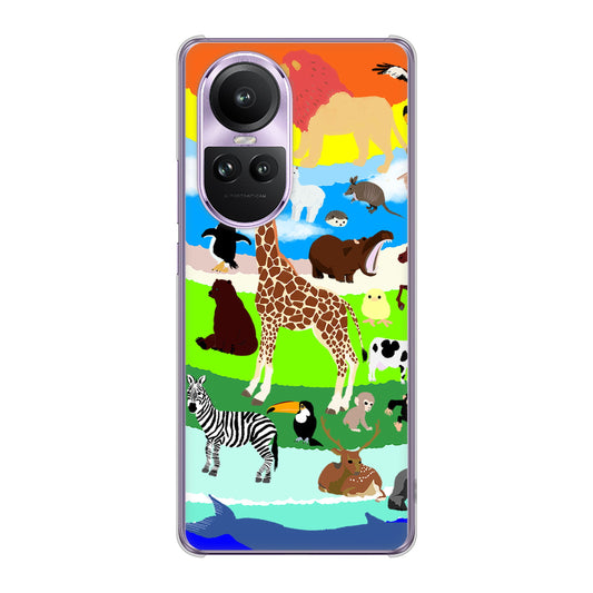 OPPO Reno10 Pro 5G A302OP SoftBank 高画質仕上げ 背面印刷 ハードケース 【YJ201 アニマルプラネット】
