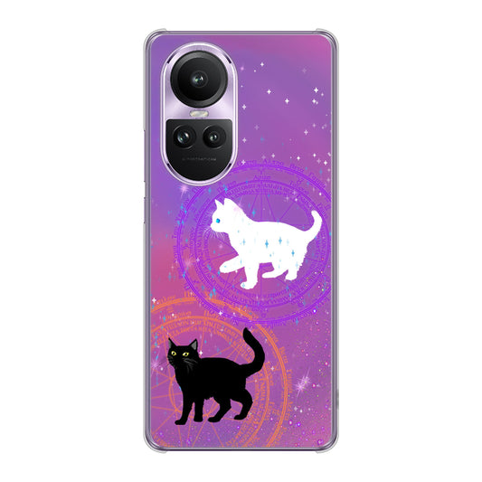 OPPO Reno10 Pro 5G A302OP SoftBank 高画質仕上げ 背面印刷 ハードケース魔法陣猫