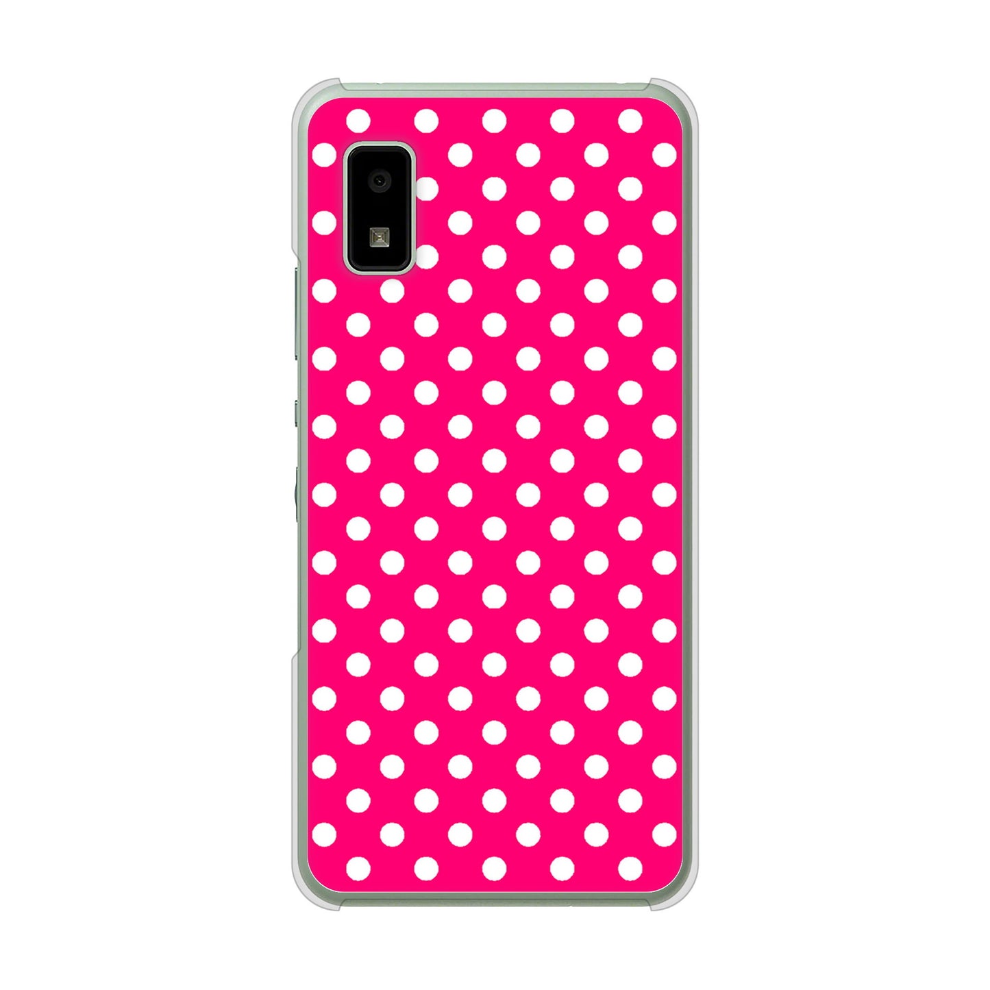 AQUOS wish3 A302SH Y!mobile 高画質仕上げ 背面印刷 ハードケースシンプル柄(水玉)