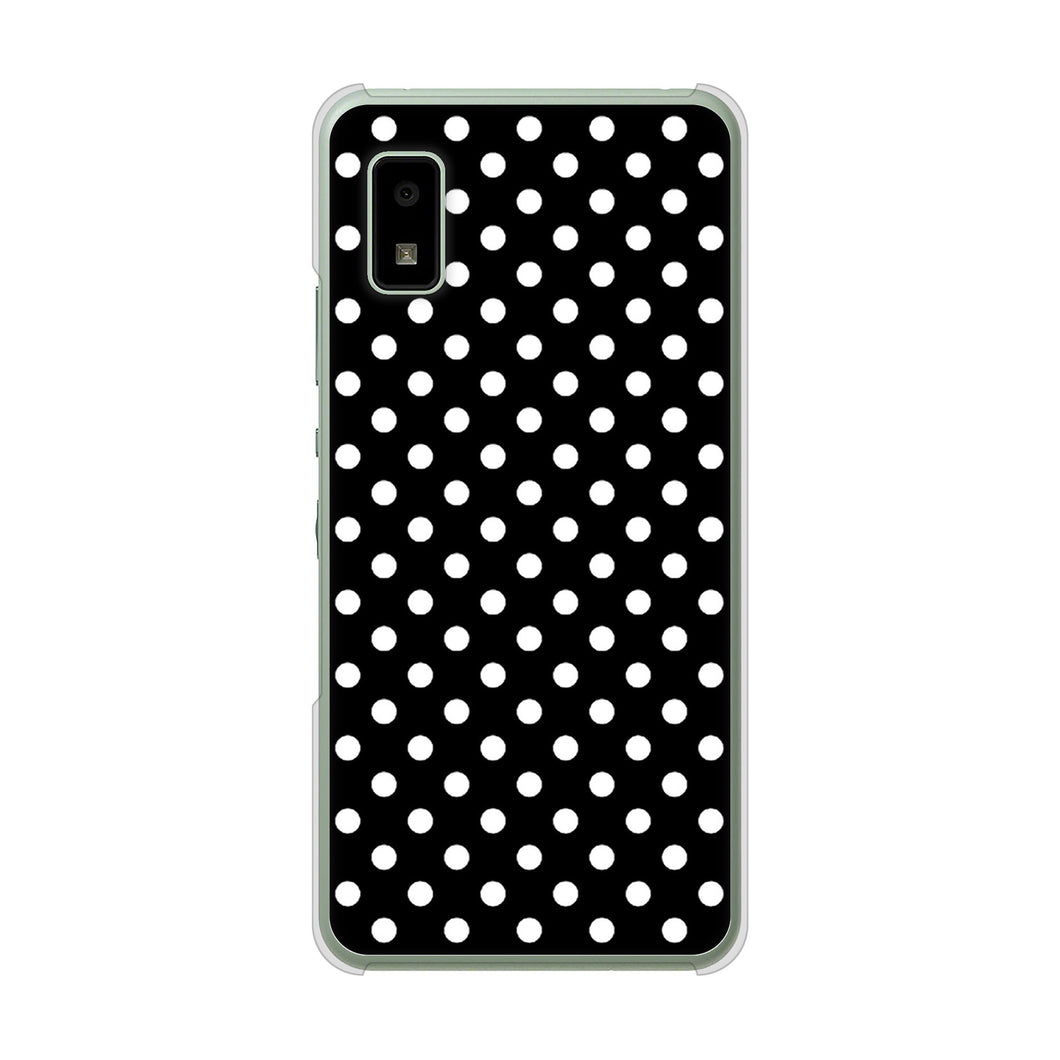 AQUOS wish3 A302SH Y!mobile 高画質仕上げ 背面印刷 ハードケースシンプル柄(水玉)