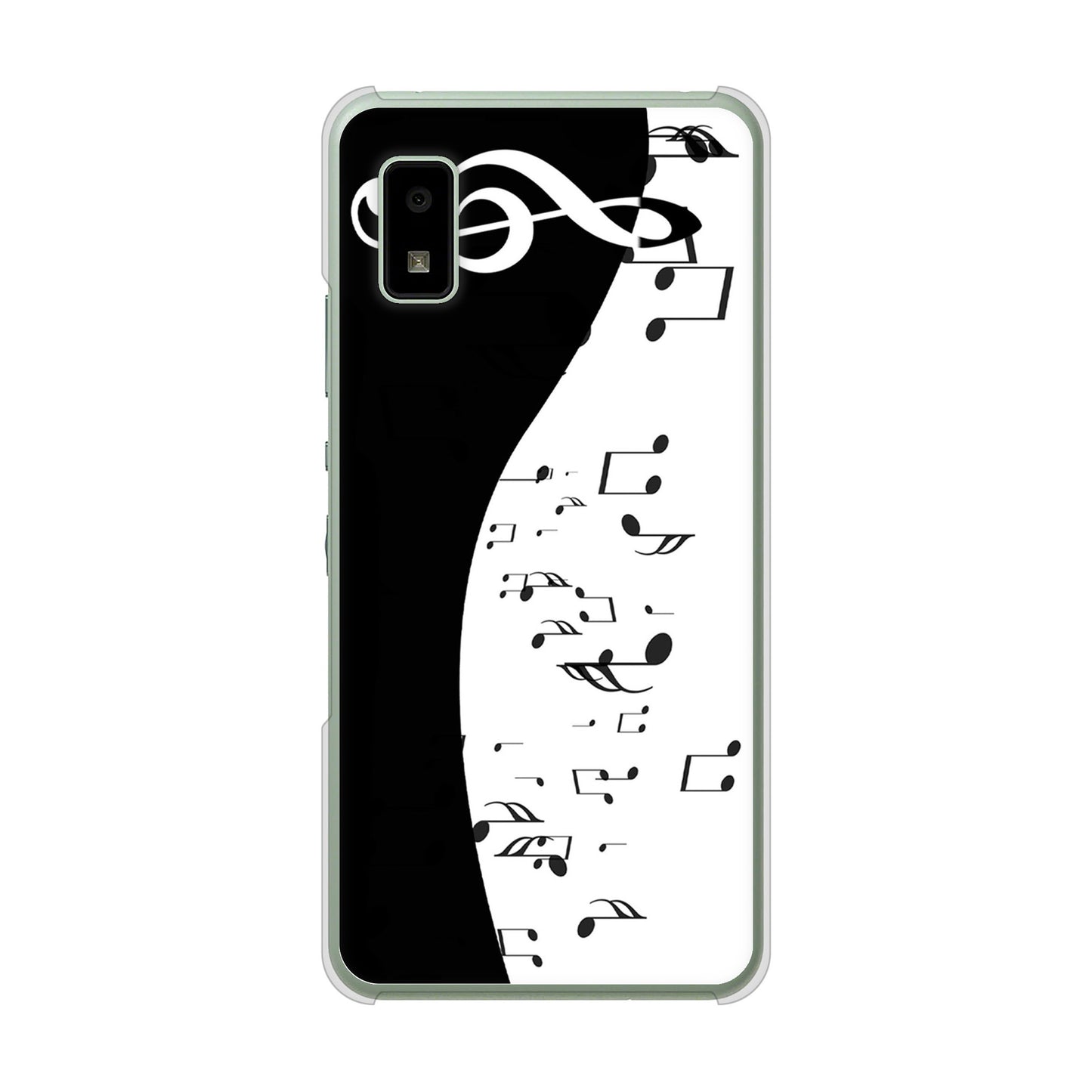 AQUOS wish3 A302SH Y!mobile 高画質仕上げ 背面印刷 ハードケース音符