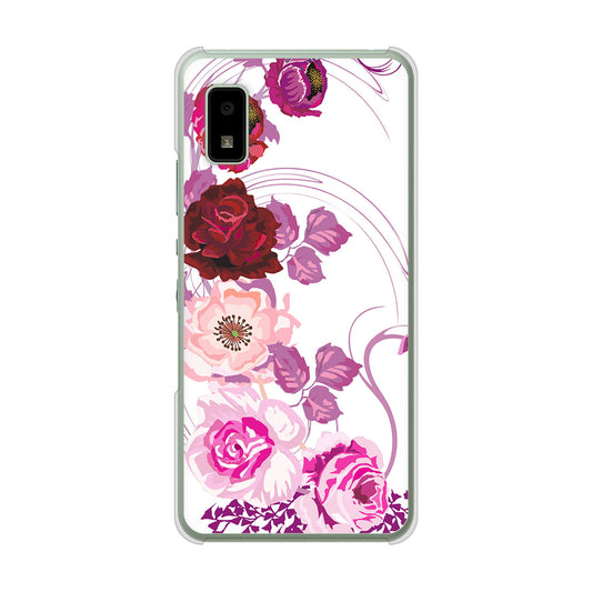 AQUOS wish3 A302SH Y!mobile 高画質仕上げ 背面印刷 ハードケースロマンチックなバラ