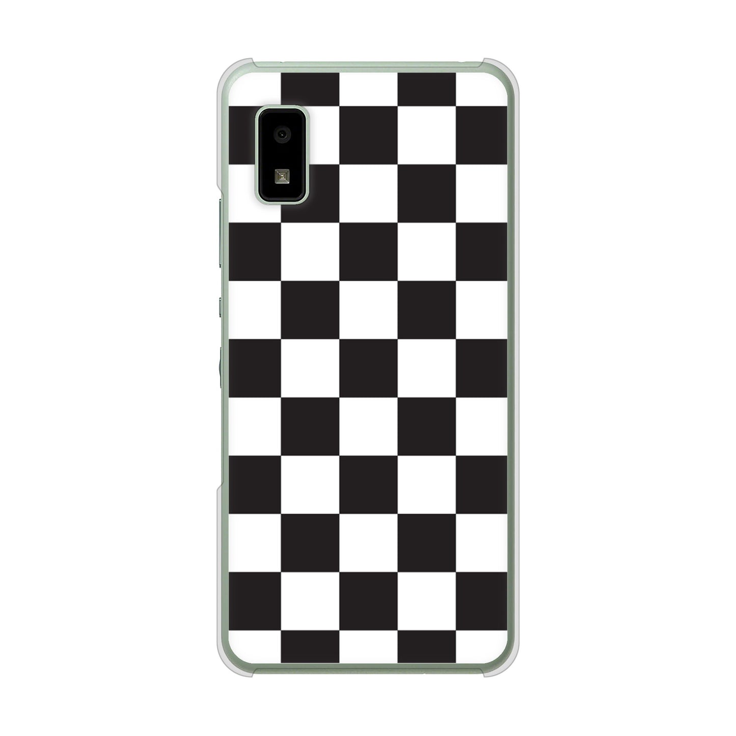 AQUOS wish3 A302SH Y!mobile 高画質仕上げ 背面印刷 ハードケース 【151 フラッグチェック】
