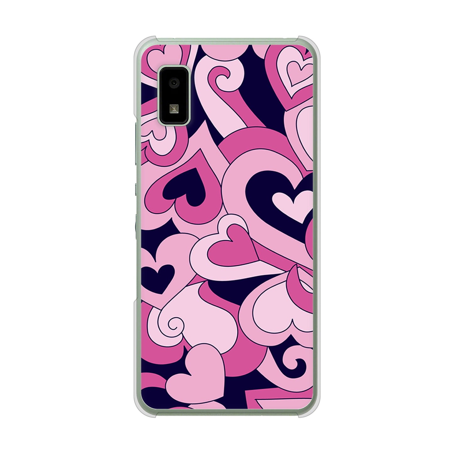 AQUOS wish3 A302SH Y!mobile 高画質仕上げ 背面印刷 ハードケースプリティハート